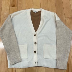 Madewell color block wool blend cardigan